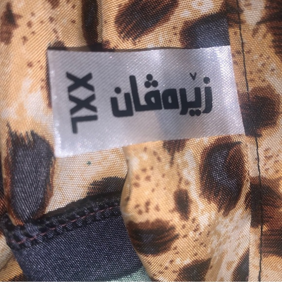 Kaftan dress leopard print US size L long womens - Picture 8 of 8